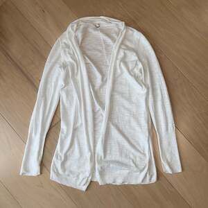 Margaret O'Leary White Open Front Cardigan Wrap Women’s Small